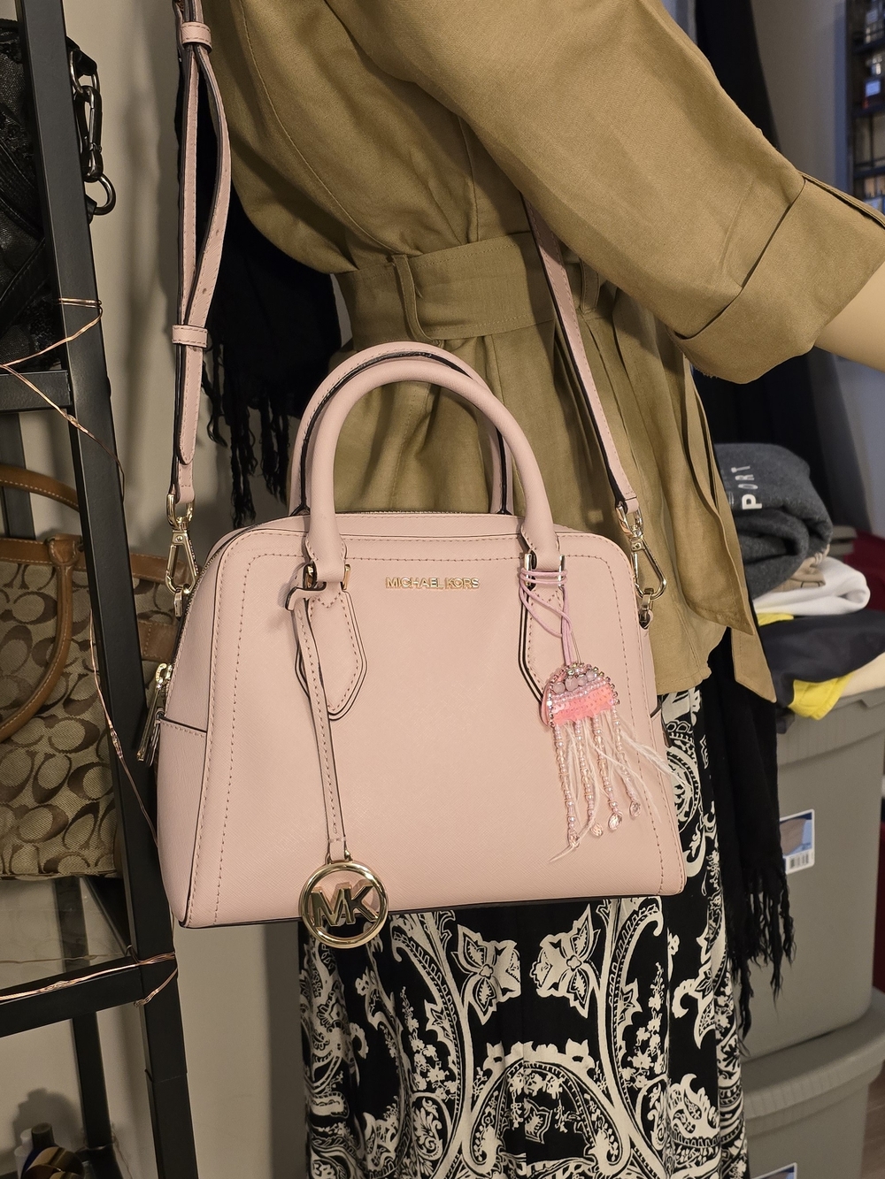 MICHAEL KORS Pink Leather Satchel - Top-Handle Crossbody